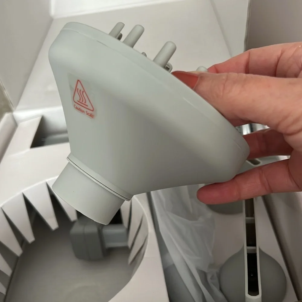 Silver Compact Low Noise 2000W Travel Hair Dryer with attachments #HB4